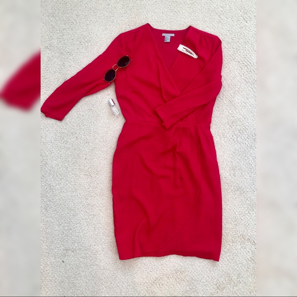 Wrap 3/4 sleeve Dress - Classy